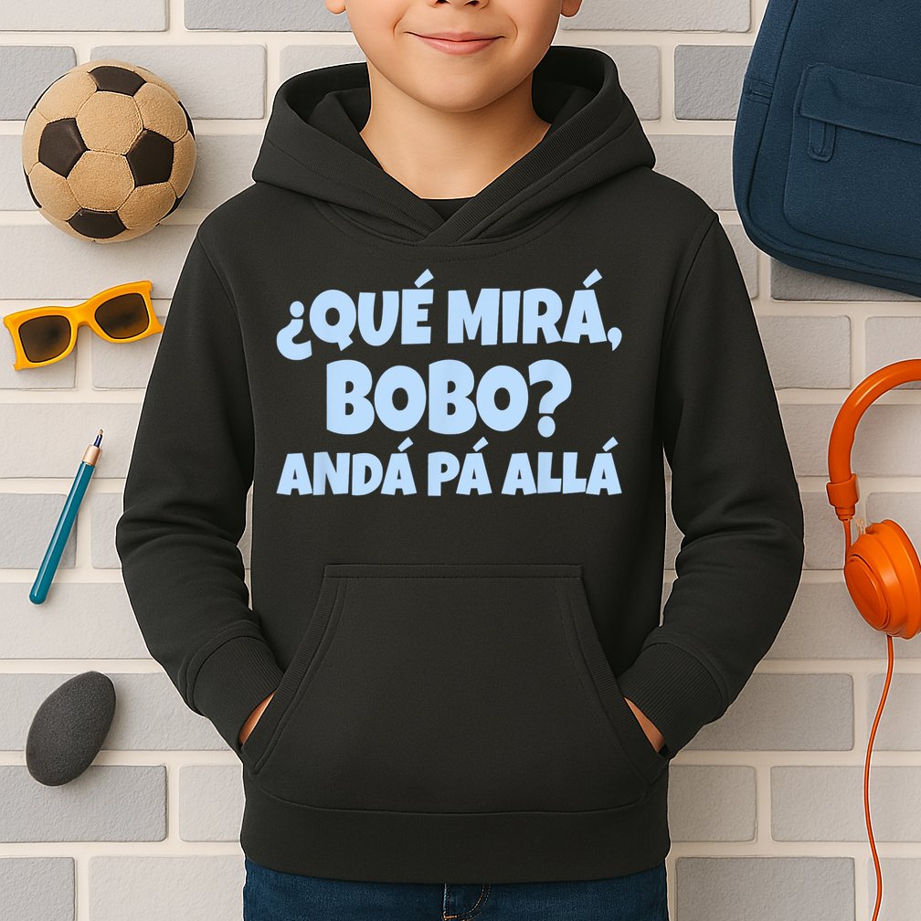 Qué Miras Bobo Qué Mira Bobo Funny Meme Kids Hoodie