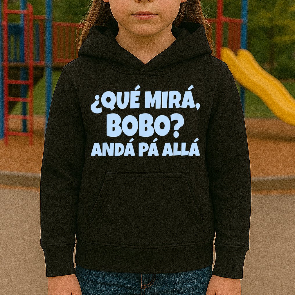 Qué Miras Bobo Qué Mira Bobo Funny Meme Kids Hoodie