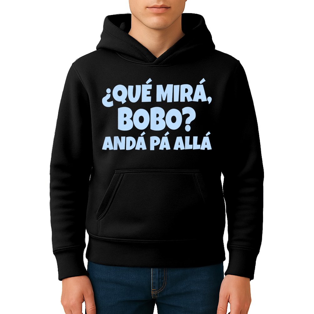 Qué Miras Bobo Qué Mira Bobo Funny Meme Kids Hoodie