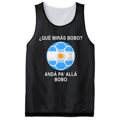 Qué Mirás Bobo, Andá Pa' Allá Funny Speech Argentina Flag Vintage Mesh Reversible Basketball Jersey Tank