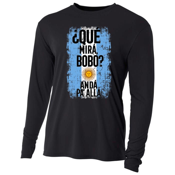 ¿Qué Mirá Bobo Andá Pa’ Allá Flag Argentina Mirabobo Ar Cooling Performance Long Sleeve Crew