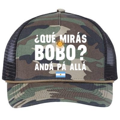 Qué Mira Bobo Sarcastic Saying Viral Meme From Argentina Design Retro Rope Trucker Hat Cap