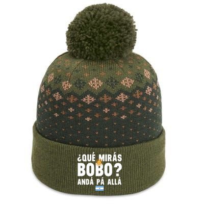 Qué Mira Bobo Sarcastic Saying Viral Meme From Argentina Design The Baniff Cuffed Pom Beanie