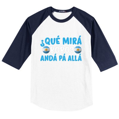 Qué Mira Bobo,Qué Miras Bobo Funny And Viral Meme Argentina Baseball Sleeve Shirt