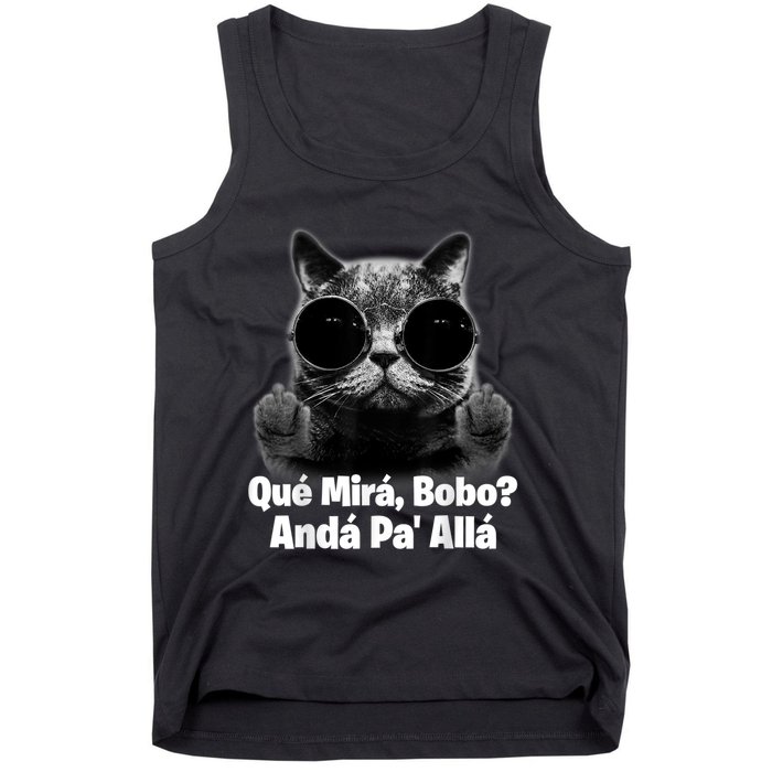 Qué Mirás Bobo, Andá Pa' Allá Funny Speech Argentina Flag Vintage Tank Top