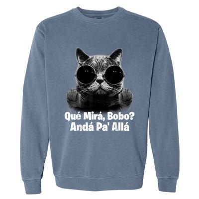 Qué Mirás Bobo, Andá Pa' Allá Funny Speech Argentina Flag Vintage Garment-Dyed Sweatshirt