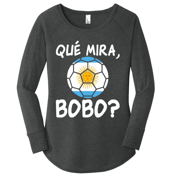 Qué Miras Bobo Qué Mira Bobo Andá Pa Allá Flag Women's Perfect Tri Tunic Long Sleeve Shirt