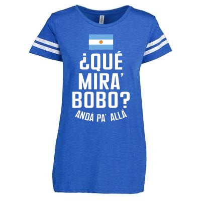 Qué Miras Bobo Qué Mirás Bobo, Andá Pa' Allá Funny Speech Flag Design Enza Ladies Jersey Football T-Shirt