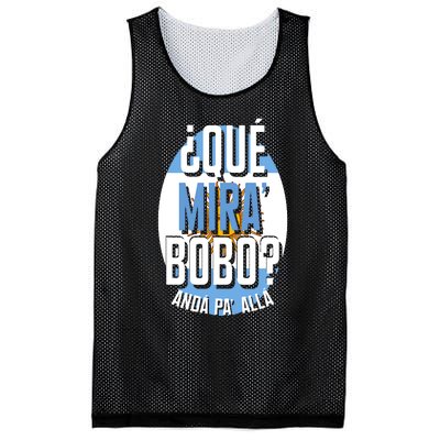 Qué Miras Bobo Qué Mirás Bobo, Andá Pa' Allá Funny Gift Mesh Reversible Basketball Jersey Tank