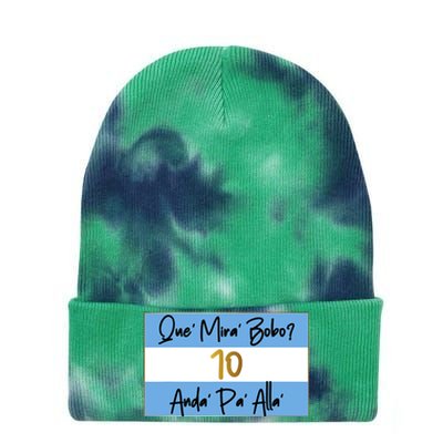 Que Mira Bobo Viral Argentina Funny Tie Dye 12in Knit Beanie