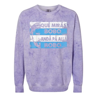 qué mirás bobo, andá pa' allá funny speech Colorblast Crewneck Sweatshirt