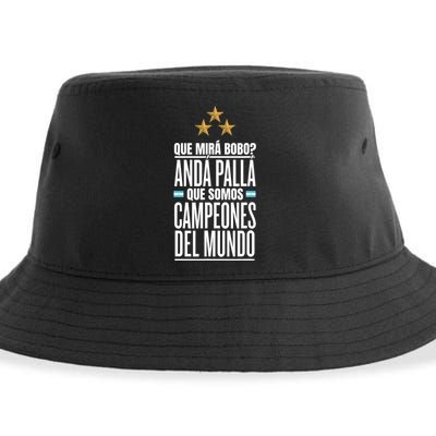 Que Miras Bobo? Argentina Campeones Del Mundo Sustainable Bucket Hat