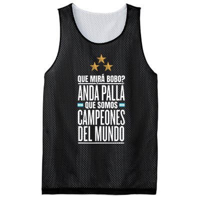 Que Miras Bobo? Argentina Campeones Del Mundo Mesh Reversible Basketball Jersey Tank