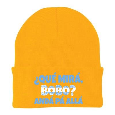 Qué Miras Bobo Andá Pa' Allá Bobo Argentina Funny Meme Knit Cap Winter Beanie