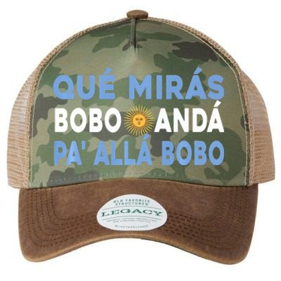 Qué Mirás Bobo, Andá Pa' Allá Funny Sarcastic Speech Legacy Tie Dye Trucker Hat