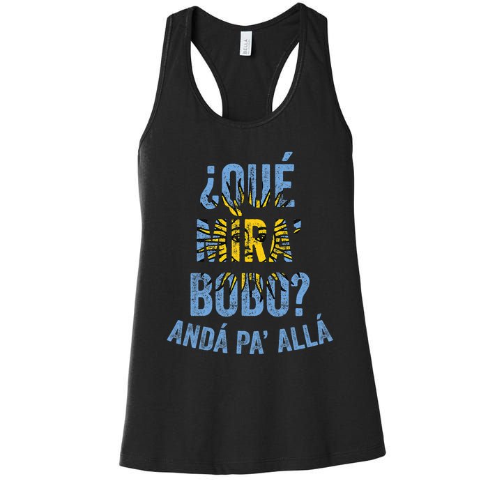 Qué Miras Bobo, Qué Mira Bobo Costume Women's Racerback Tank