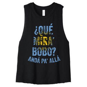 Qué Miras Bobo, Qué Mira Bobo Costume Women's Racerback Cropped Tank