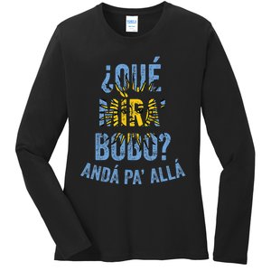 Qué Miras Bobo, Qué Mira Bobo Costume Ladies Long Sleeve Shirt