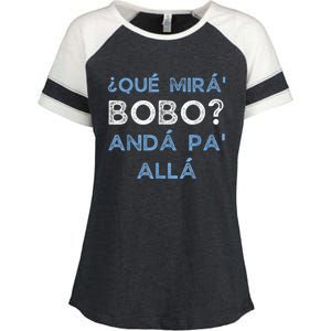 Qué Mirás Bobo, Andá Pa' Allá Funny Speech Enza Ladies Jersey Colorblock Tee