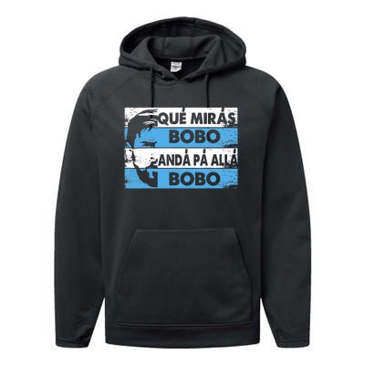 Qué Mirás Bobo, Andá Pa' Allá Funny Speech Messi Design Performance Fleece Hoodie