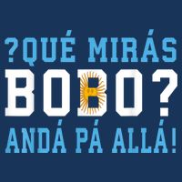 Qué Mirás Bobo, Andá Pa' Allá Funny Speech 7 Panel Mesh Trucker Snapback Hat