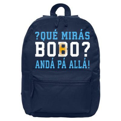 Qué Mirás Bobo, Andá Pa' Allá Funny Speech 16 in Basic Backpack