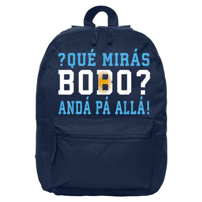 Qué Mirás Bobo, Andá Pa' Allá Funny Speech 16 in Basic Backpack