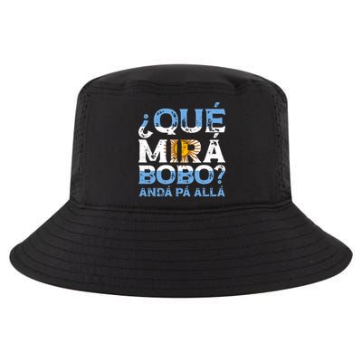 Qué Mirás Bobo, Andá Pa' Allá Funny Speech Argentina Flag Vintage Cool Comfort Performance Bucket Hat