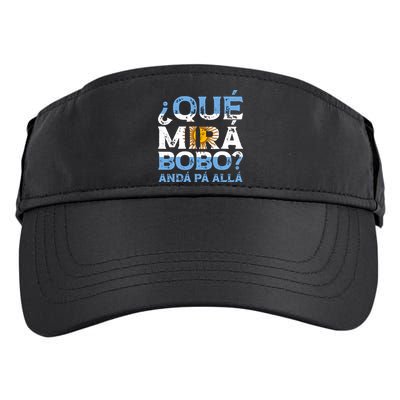 Qué Mirás Bobo, Andá Pa' Allá Funny Speech Argentina Flag Vintage Adult Drive Performance Visor