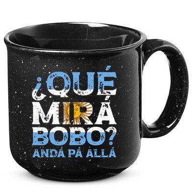 Qué Mirás Bobo, Andá Pa' Allá Funny Speech Argentina Flag Vintage 15oz Campfire Ceramic Mug