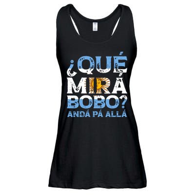 Qué Mirás Bobo, Andá Pa' Allá Funny Speech Argentina Flag Vintage Ladies Essential Flowy Tank
