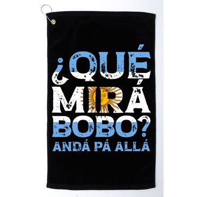 Qué Mirás Bobo, Andá Pa' Allá Funny Speech Argentina Flag Vintage Golf Towel