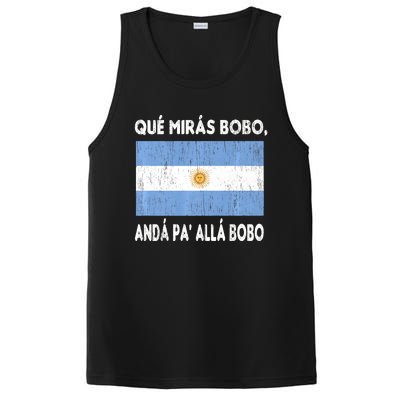 Qué Mirás Bobo, Andá Pa' Allá Funny Sarcastic Speech Argentina Flag PosiCharge Competitor Tank