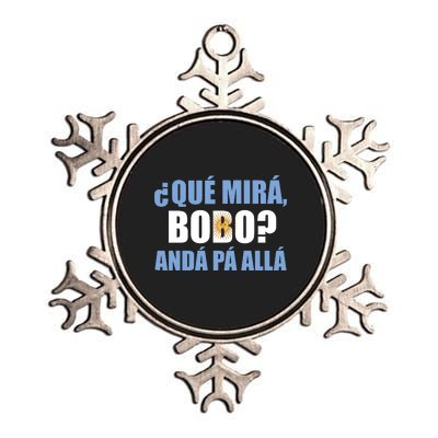 Qué Miras Bobo Qué Mira Bobo Andá Pa' Allá Metallic Star Ornament