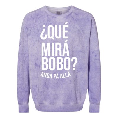 Qué Miras Bobo Qué Mira Bobo Argentina Colorblast Crewneck Sweatshirt