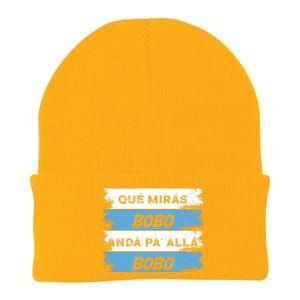 Qué Mirás Bobo, Andá Pa' Allá Funny Speech Knit Cap Winter Beanie