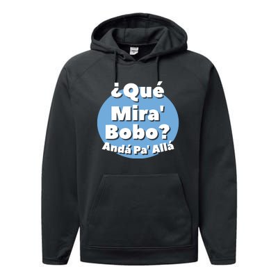 Qué Miras Bobo Qué Mira Bobo? Andá Pa' Allá | Meme Performance Fleece Hoodie