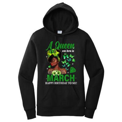 Queen March Birthday Black African American St Patricks day Women's Pullover Hoodie