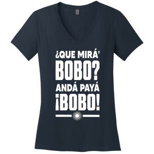 Que Mira Bobo Argentina Gift Champion 2022 World Soccer Women's V-Neck T-Shirt