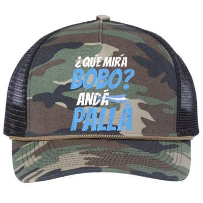 Qué Mirás Bobo, Andá Pa' Allá Funny Design Retro Rope Trucker Hat Cap