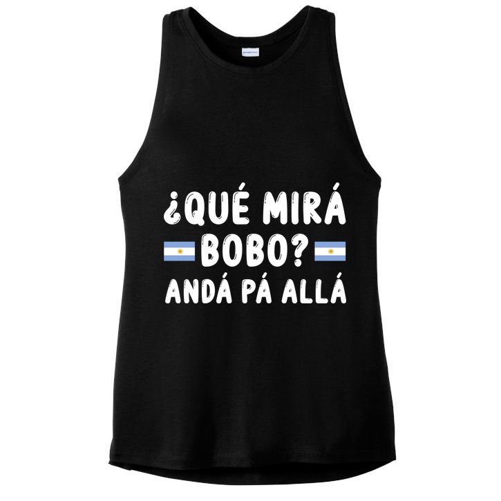 Qué Mira Bobo Qué Miras Bobo Argentina Soccer Ladies PosiCharge Tri-Blend Wicking Tank