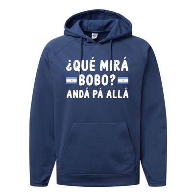 Qué Mira Bobo Qué Miras Bobo Argentina Soccer Performance Fleece Hoodie