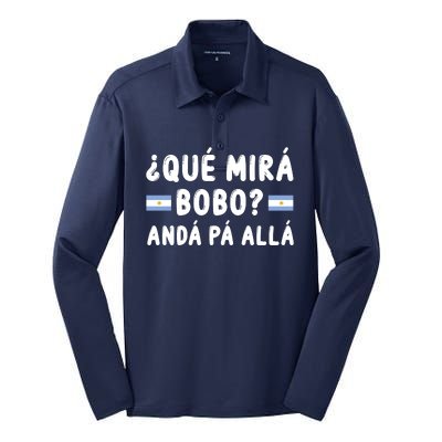 Qué Mira Bobo Qué Miras Bobo Argentina Soccer Silk Touch Performance Long Sleeve Polo