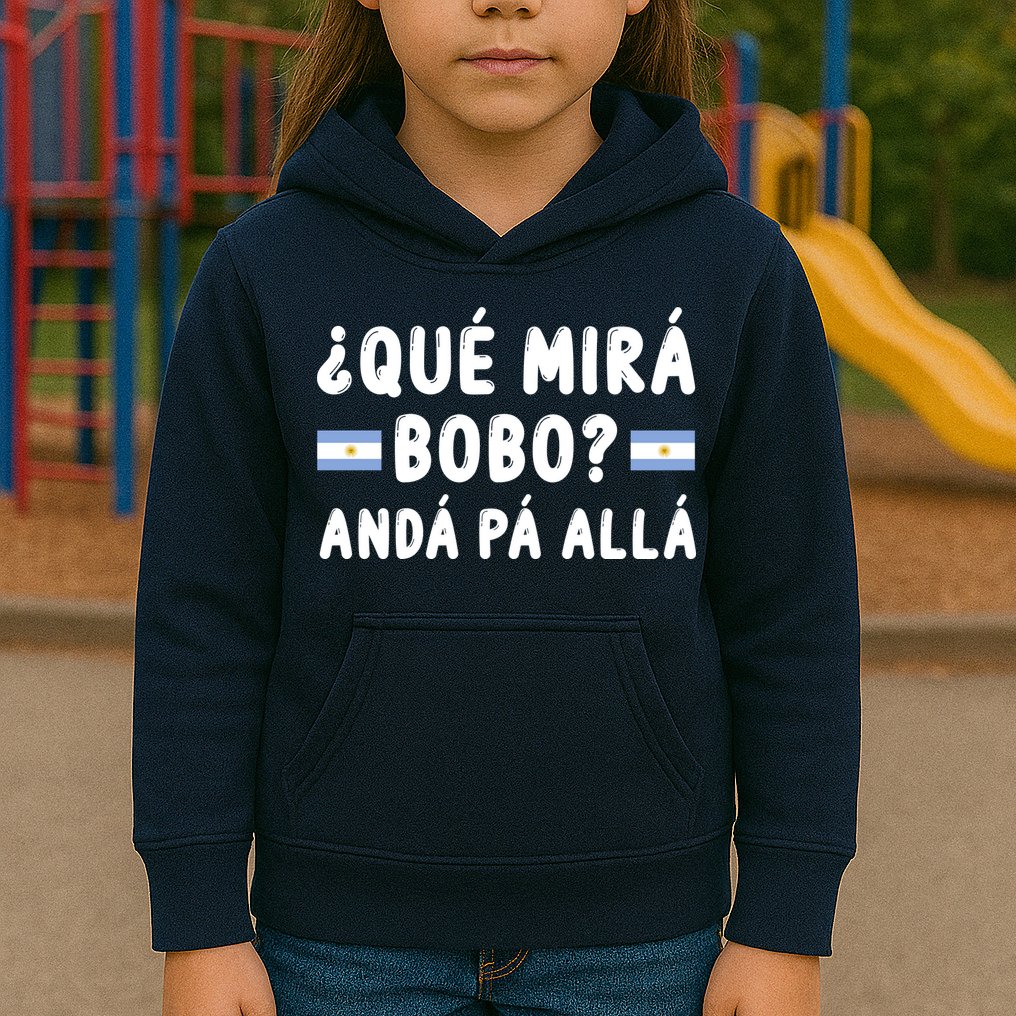 Qué Mira Bobo Qué Miras Bobo Argentina Soccer Kids Hoodie