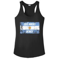 Que miras bobo Bandera Argentina Flag Fun Football-Fan Gift Ladies PosiCharge Competitor Racerback Tank