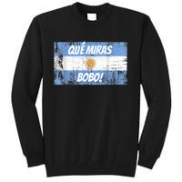 Que miras bobo Bandera Argentina Flag Fun Football-Fan Gift Tall Sweatshirt