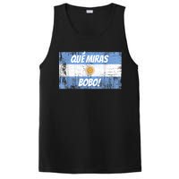 Que miras bobo Bandera Argentina Flag Fun Football-Fan Gift PosiCharge Competitor Tank