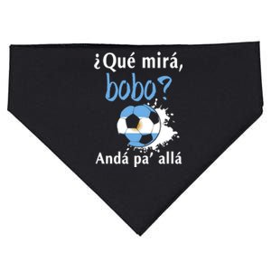 Qué Mirás Bobo, Andá Pa' Allá Funny Speech Argentina Flag USA-Made Doggie Bandana