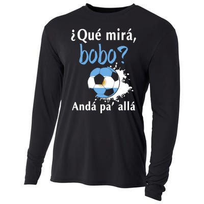 Qué Mirás Bobo, Andá Pa' Allá Funny Speech Argentina Flag Cooling Performance Long Sleeve Crew