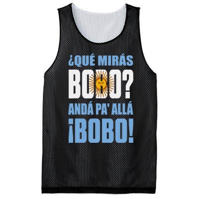 Qué Mirás Bobo, Andá Pa' Allá Funny Speech Mesh Reversible Basketball Jersey Tank